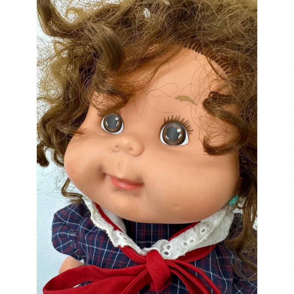 1985 Panosh Place Honey Combs Doll Brunette Curly hair girl jointed retro doll